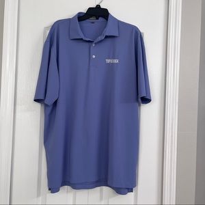 Peter Millar mens performance golf polo top of the rock purple XL